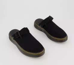 Dr. Martens Carlson Mules Black Suede - Flat Shoes for Women -Bikes Shop 4488000079 dt5