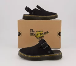 Dr. Martens Carlson Mules Black Suede - Flat Shoes for Women -Bikes Shop 4488000079 dt6