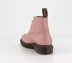 Dr. Martens 101 6 Eye Boots Peach Beige Virginia - Women's Ankle Boots -Bikes Shop 4875888042 bk1