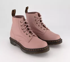 Dr. Martens 101 6 Eye Boots Peach Beige Virginia - Women's Ankle Boots -Bikes Shop 4875888042 pr1