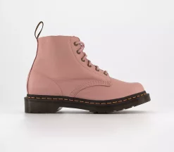 Dr. Martens 101 6 Eye Boots Peach Beige Virginia - Women's Ankle Boots
