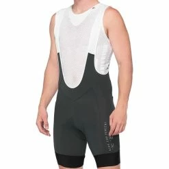 100 Percent 100% Exceeda Bib Shorts Dark Black Grey