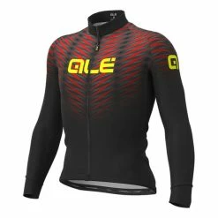 ALE Alé Solid Thorn Long Sleeve Jersey Black Red