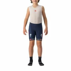Castelli Soudal Quick-Step 2023 Strapless Bib Shorts Blue Children