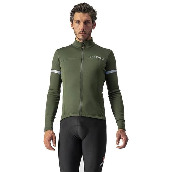 Castelli Fondo 2 Long Sleeve Jersey Dark Green Reflective Silver 1 Castelli Fondo 2 Long Sleeve Jersey Dark Green Reflective Silver