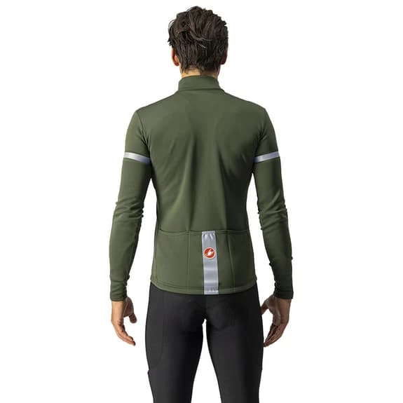 Castelli Fondo 2 Long Sleeve Jersey Dark Green Reflective Silver 2 Castelli Fondo 2 Long Sleeve Jersey Dark Green Reflective Silver - Image 2