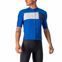 Castelli Prologo 7 Short Sleeve Jersey Blue White