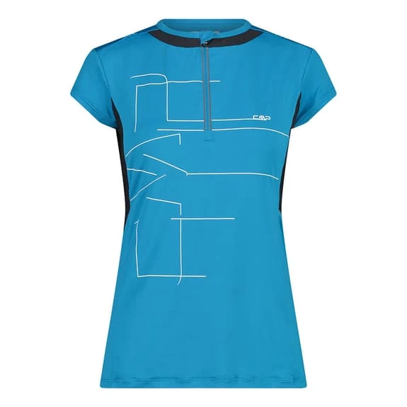 CMP Logo Maxi Short-Sleeved Jersey Blue 1 CMP Logo Maxi Short-Sleeved Jersey Blue