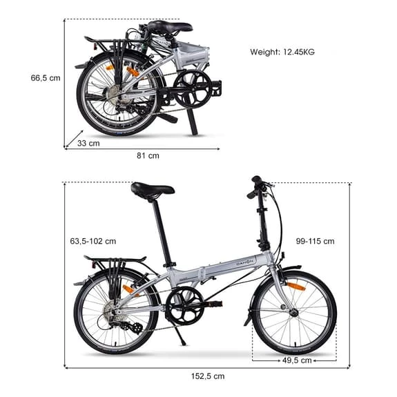 Dahon Mariner D8 Shimano 8-Speed Folding Bike Grey 5 Dahon Mariner D8 Shimano 8-Speed Folding Bike Grey - Image 5