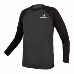Endura One Clan Raglan Long Sleeve Jersey Black Grey Kids