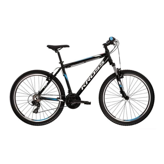 Kross Hexagon 1.0 26" SunRace MTB Bike Black White Blue 1 Kross Hexagon 1.0 26" SunRace MTB Bike Black White Blue