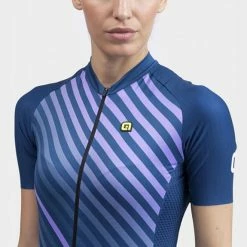 ALE Alé PRR Fast Short Sleeve Jersey Blue Lilac Women -Bikes Shop l22187402 7