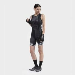 ALE Alé Solid Ride Bib Shorts Black White Women -Bikes Shop l22198401 3