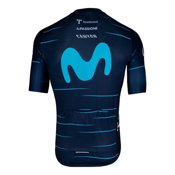 La Passione Movistar Team 2022 Standard Short Sleeve Jersey Blue 2 La Passione Movistar Team 2022 Standard Short Sleeve Jersey Blue - Image 2