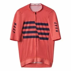 MAAP Emblem Pro Hex Short Sleeve Jersey Light Red Dark Blue