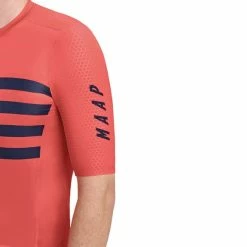 MAAP Emblem Pro Hex Short Sleeve Jersey Light Red Dark Blue -Bikes Shop map maj234 gva 005