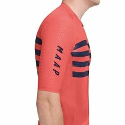 MAAP Emblem Pro Hex Short Sleeve Jersey Light Red Dark Blue -Bikes Shop map maj234 gva 006
