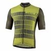 Nalini Bas Wool Short Sleeve Jersey Greyish Green Lime Green