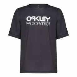 Oakley Factory Pilot Short Sleeve Jersey Dark Blue White Logo