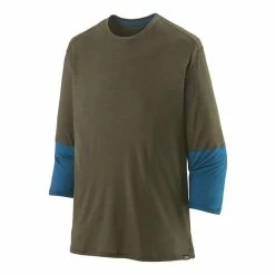 Patagonia Sleeve 3/4 Sleeve Jersey Khaki Green Blue