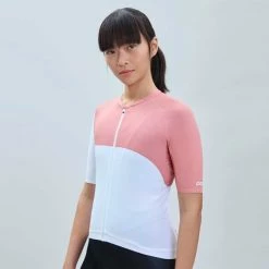 POC Essential Road Print Short Sleeve Jersey White Pink Women -Bikes Shop pc 53312 8623 003