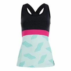 Santini Scia Dune Tank Top With Straps Green Women - Slim Cut