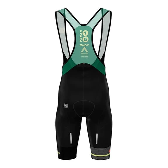 Santini La Vuelta 2022 Sierra Nevada Bib Shorts Black Green 3 Santini La Vuelta 2022 Sierra Nevada Bib Shorts Black Green - Image 3