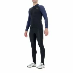 Unleash Your Nature UYN Granfondo Long-Sleeved Jersey Black Navy Blue -Bikes Shop uyn o102073 b822 004