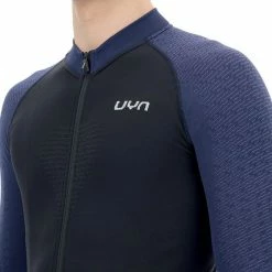 Unleash Your Nature UYN Granfondo Long-Sleeved Jersey Black Navy Blue -Bikes Shop uyn o102073 b822 005