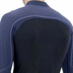 Unleash Your Nature UYN Granfondo Long-Sleeved Jersey Black Navy Blue -Bikes Shop uyn o102073 b822 006