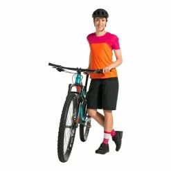 Vaude Moab VI Short Sleeve Jersey Orange Pink Women -Bikes Shop vu 42339 194 003