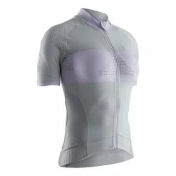 X-Bionic Regulator Bike Race Zip Short Sleeve Jersey Light Grey Women