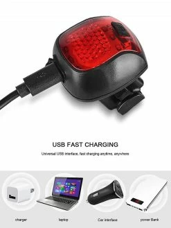 Mickcara Xanes 5-modes 180° Widen Lighting Mini Led Bicycle Tail Light Usb Rechargeable Bike Rear Lamp Safety Warning Night Lante -Bikes Shop 146045384 max