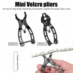 Mickcara Mountain Road Bike Chain Hook Quick Link Pliers Steel Bicycle Chain Quick Release Buckle Removal Installation Tool