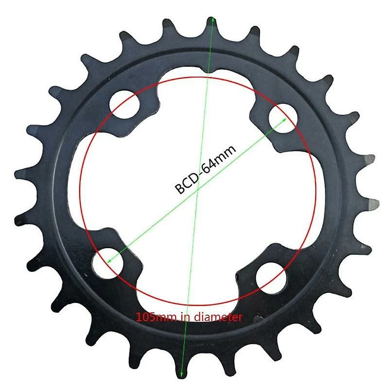 Mickcara 24T Bike Disc Crankset Bicycle Repair Parts Chainwheel Teeth Plate Double Disc Bcd64mm For 7 8 9 10 11 Speed 4 Mickcara 24T Bike Disc Crankset Bicycle Repair Parts Chainwheel Teeth Plate Double Disc Bcd64mm For 7 8 9 10 11 Speed - Image 4