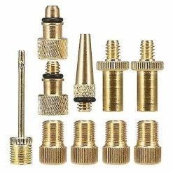 Potato Bicycle Small Parts Bike Valve Adapter Set Bike Tire Valve Converter Kit Presta To Dunlop Schrader To Presta Valve Adapter Nozzle Needle Kit