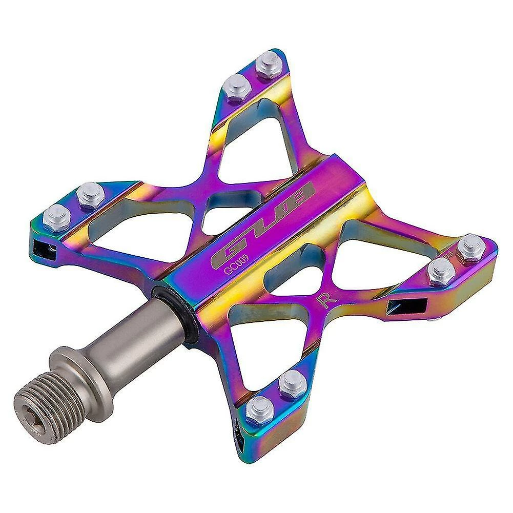 Caraele Bike Pedals Pair Aluminum Alloy 3 Bearing Flat Platform Colorful Non-slip 2 Caraele Bike Pedals Pair Aluminum Alloy 3 Bearing Flat Platform Colorful Non-slip - Image 2