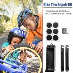 Unbranded Portable Mountain Bike Tire Repair Tools Kit Glueless Patch Lever Mtb -Bikes Shop 250231633 max
