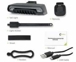 Unbranded Wireless Remote Control Smart Bike Tail Light Rear With Turn Signals -waterproof Usb Rechargeable- Bicycle Tail Lights Led Light For Mountain Bike,bmx -Bikes Shop 257058290 max