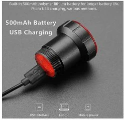 Unbranded Bike Tail Light Super Bright Usb Rechargeable Bicycle Lights Smart Bicycle Rear Lights Seat Post Mounting Brake Sensing Bike Rear Led Accessories For -Bikes Shop 257061679 max