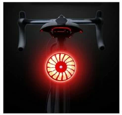 Unbranded Usb Rechargeable Led Bike Rear Light Waterproof Smart Brake Light Sensor 5 Sport Modes Led Cyclist Rear Light Strobe Light Safety Warning(black)