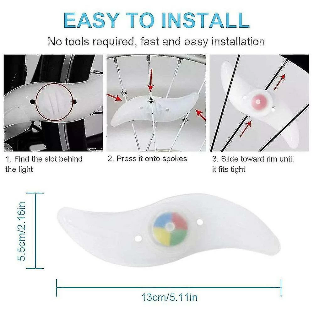 Tiny-witch Bicycle Spoke Light Led Mode Waterproof Mountain Bike Wheel Light 2 Tiny-witch Bicycle Spoke Light Led Mode Waterproof Mountain Bike Wheel Light - Image 2