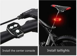 Mssugar Bicycle Tail Light Usb Rechargable Turn Signals Smart Wireless Remote Control Bike Rear Light
