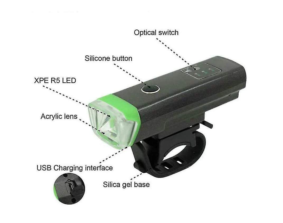 Unbranded Waterproof Bicycle Front Lights Intelligent Sensor Led Cycling Headlamp Usb Rechargeable Bike Light Lamps Led Lights(black) 2 Unbranded Waterproof Bicycle Front Lights Intelligent Sensor Led Cycling Headlamp Usb Rechargeable Bike Light Lamps Led Lights(black) - Image 2