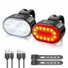 Hono Bike Light Set Rechargeable Rainproof Super Bright Bicycle Lights Night Riding