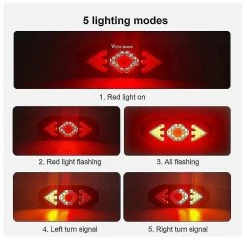 Mssugar Bike Tail Light Indicator Led Bike Tail Turn Signal Lights With Wireless Remote Control Rechargeable Multifunctional Modes Waterproof Cycling Warning -Bikes Shop 288039741 max