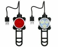 Mssugar 4 Pieces Usb Rechargeable Bicycle Light Front Back Bike Lights Set With 1 Piece 360 Degree Rotation Silicone Bicycle Phone Mount Bike Accessories Bike -Bikes Shop 288040756 max