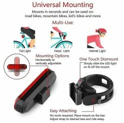 Mssugar Bike Taillight 2 Pack, Usb Rechargeable Rear Bicycle Lights, 4 Light Modes, Easy To Install, Waterproof Cycling Safety Flashlight(red) -Bikes Shop 288042488 max