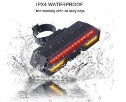 Mssugar Bicycle Tail Light Led Usb Rechargeable, Waterproof 5 Light Modes Bike Rear Light With Wireless Remote Control, Bike Light Turn Signal Fits On Any Roa -Bikes Shop 288042748 max