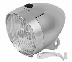 Mssugar 3led Vintage Bike Front Light Lamp Bicycle Headlight Cycling Accessory For Fixed Gear Silver Vintage Bicycle Front Light(white)